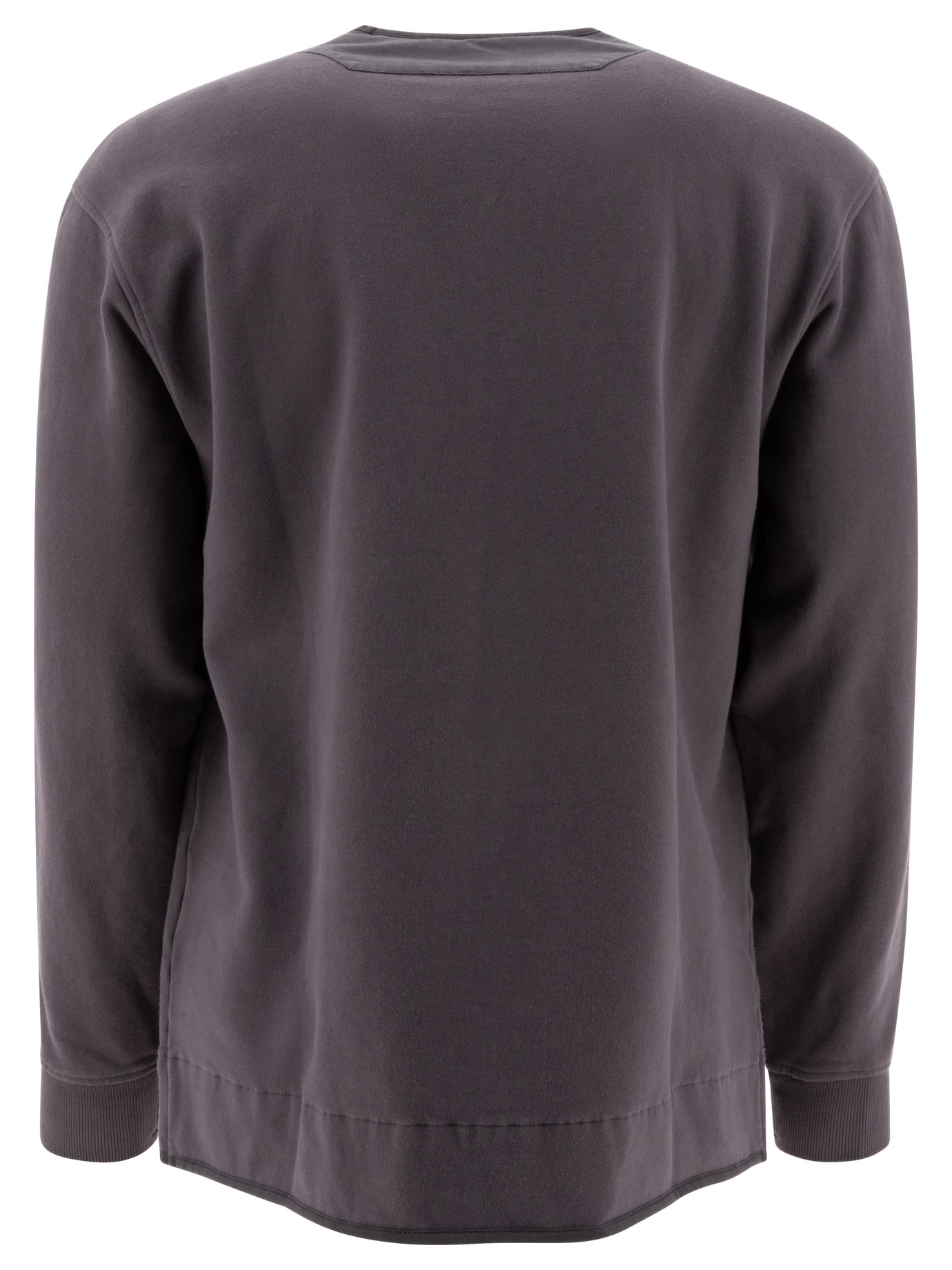 C.P. COMPANY Brown Diagonal Fleece zipped sweatshirt